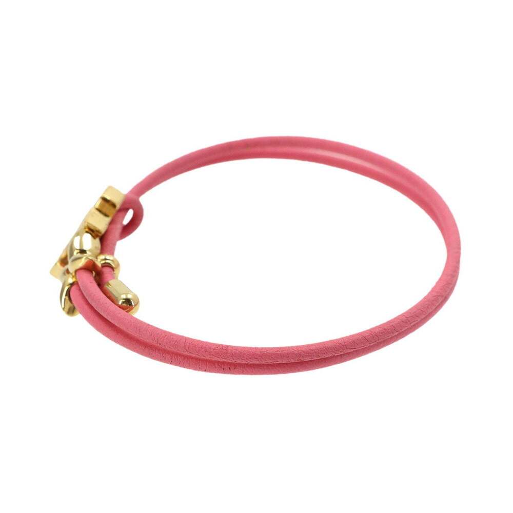 LOUIS VUITTON Pink Leather Charm Bracelet - Picture 3 of 7